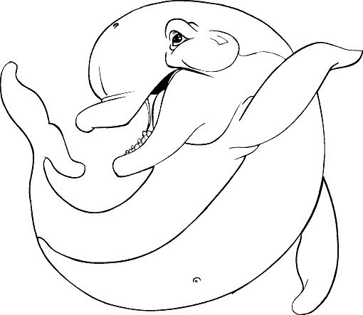 Plansa de colorat cu Delfin 6 26